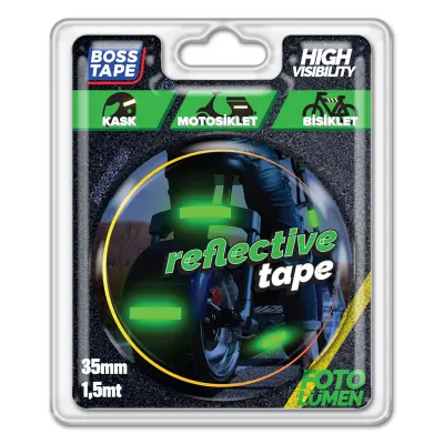 BOSS TAPE REFLEKTİF BANT 35 MM x 1.5M FOSFORLU YEŞİL BT-09005