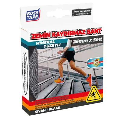 BOSS TAPE ZEMİN KAYDIRMAZ BANT İÇ VE DIŞ MEKAN 25 MM x 5M BT-10002