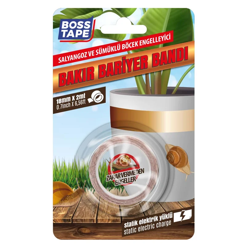 BOSS TAPE ÖZEL BANT BAKIR BARİYER BANDI 18 MM x 2M BT-03035