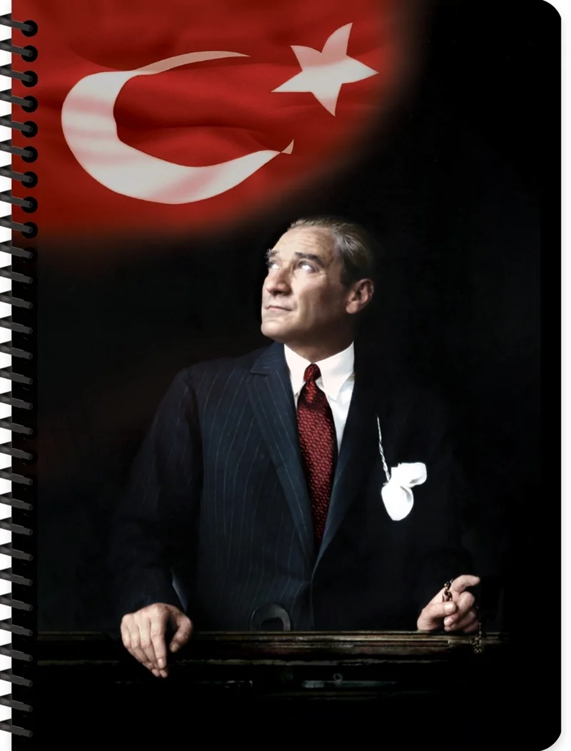KESKİN 16,5*22,5 80 YP.KAR.KARTON KP.SPR.ATATÜRK VE BAYRAK DEFTER 386342-99