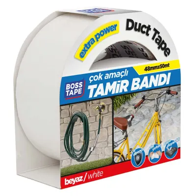 BOSS TAPE EXTRA DUCK TAPE TAMİR BANDI BEYAZ 48 MM x 50M BT-02033
