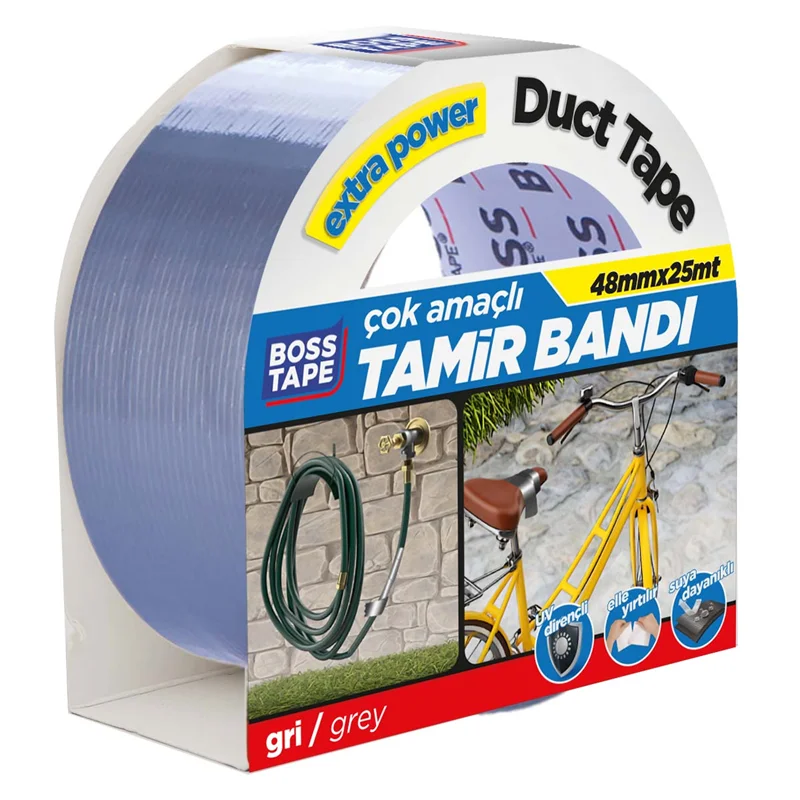 BOSS TAPE EXTRA DUCK TAPE TAMİR BANDI GRİ 48 MM x 25M BT-02035