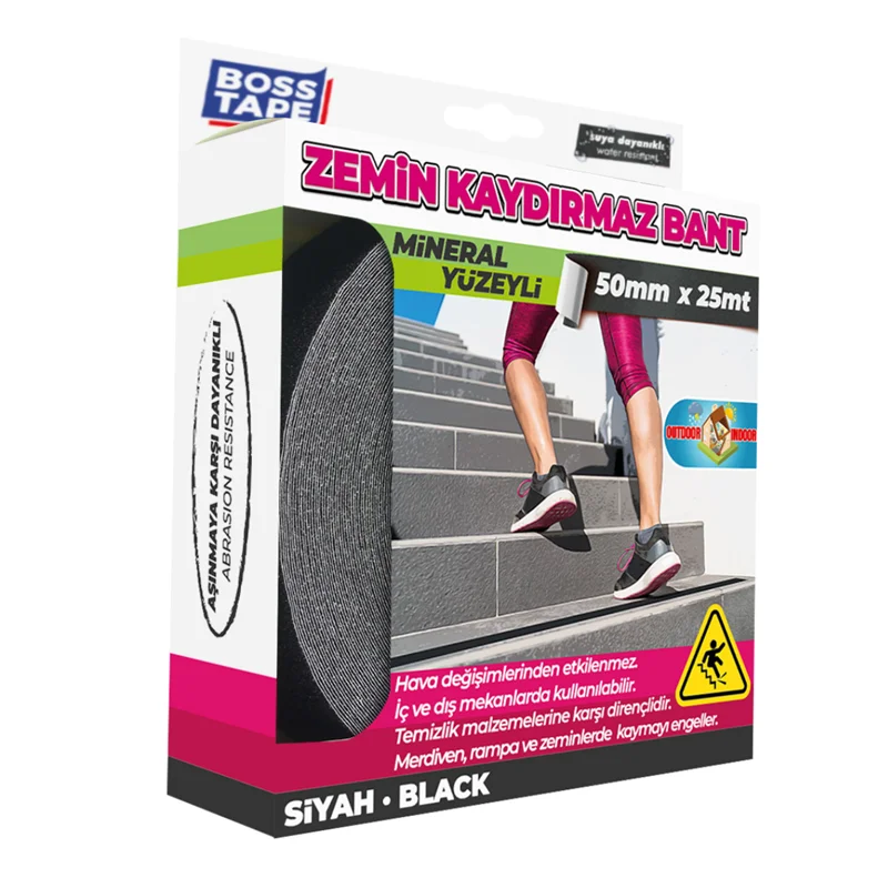 BOSS TAPE ZEMİN KAYDIRMAZ BANT İÇ VE DIŞ MEKAN 50 MM x 25M BT-10003
