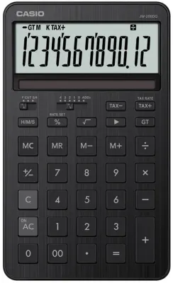 CASIO HESAP MAKİNESİ MASAÜSTÜ JW-200DQ-BK-W-DP
