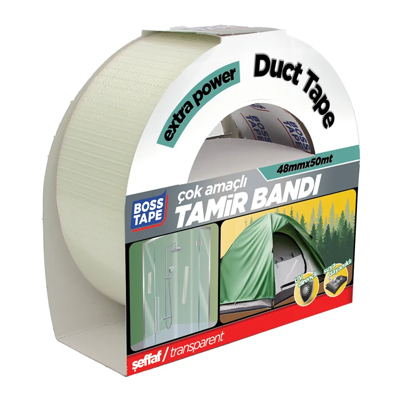 BOSS TAPE EXTRA DUCK TAPE TAMİR BANDI ŞEFFAF 48 MM x 50M BT-02042