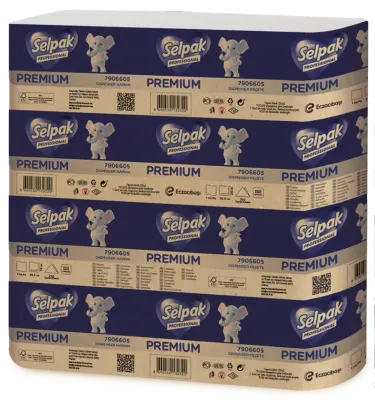 SELPAK PEÇETE DİSPENSER PREMIUM 250 Lİ 5.15 KG (KOLİ=250 Lİ x 18 PK) FSC BELGELİ 7906605