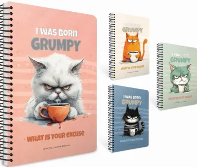 GIPTA DEFTER GRUMPY 16x16 SPİRALLİ SERT KAPAK 100 YP ÇİZGİLİ 7448