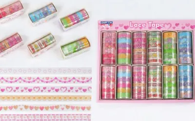 GIPTA RENKLİ BANT LACE TAPE 1.5 CM x 2 MT 6 LI SET K8901