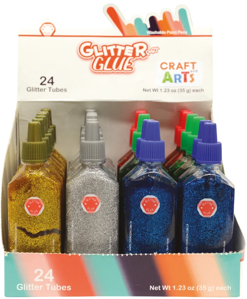 CRAFT AND ARTS GLITTER GLUE 35 GR 24 LÜ XD24035