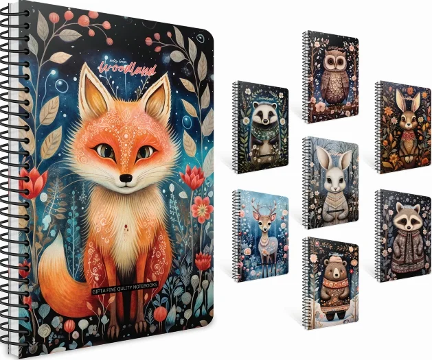 GIPTA DEFTER WOODLAND A6 SPİRALLİ SERT KAPAK 96 YP DÜZ 7434