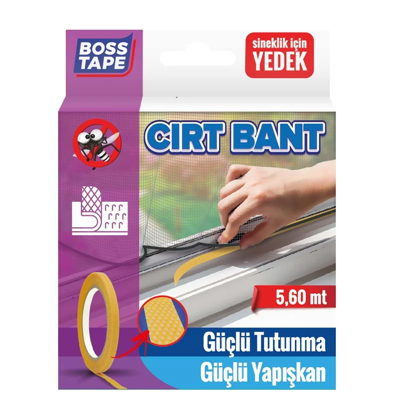 BOSS TAPE SİNEKLİK İÇİN CIRT BANT 8 MM x 5.60M BT-04003