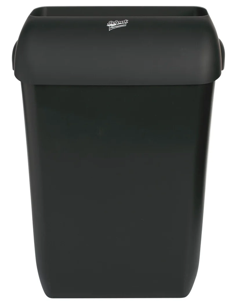 SELPAK PROFESSIONAL EKİPMAN WAVE ÇÖP KUTUSU 43LT SİYAH 7902075