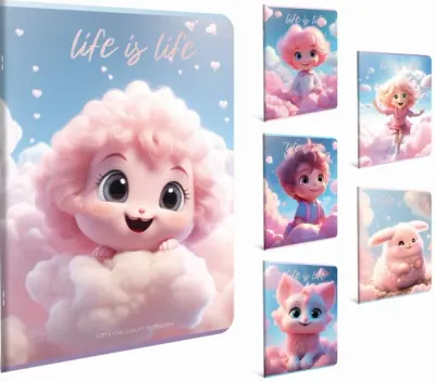 GIPTA DEFTER LIFE IS LIFE A4 DİKİŞLİ PP KAPAK 60 YP KARELİ 7574