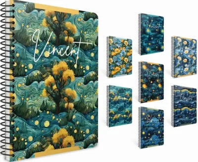 GIPTA DEFTER VINCENT 20x28 SPİRALLİ PRESSBOARD KAPAK 80 YP ÇİZGİLİ 7706