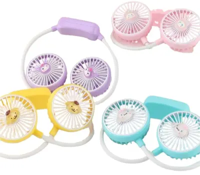 FANIX FAN MASAÜSTÜ ŞARJLI BOYUN TİPİ KARIŞIK GÜLEN YÜZ FİGÜRLÜ (4 RENK) FNX-8026