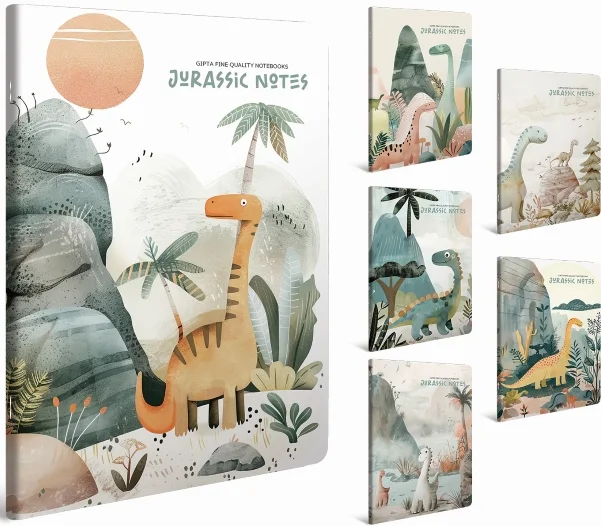 GIPTA DEFTER JURASSIC NOTES A4 DİKİŞLİ KARTON KAPAK 60 YP KARELİ 7581