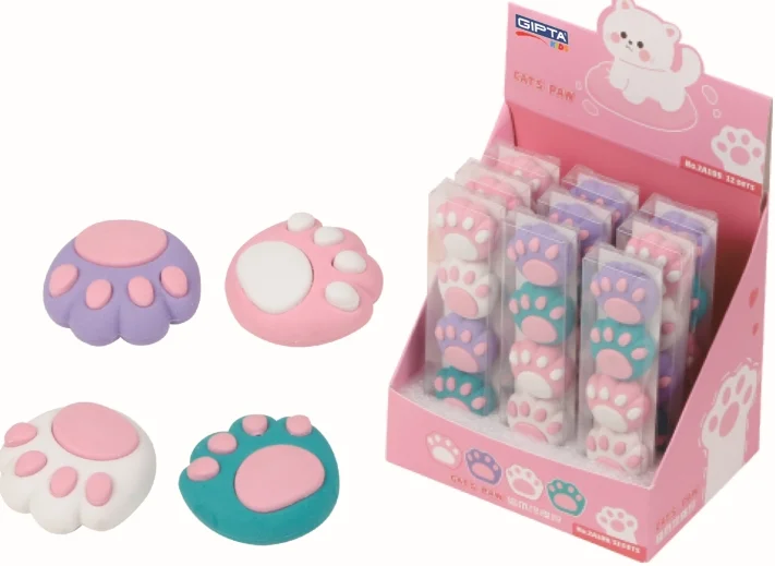 GIPTA SİLGİ CATS PAW 4 LÜ PET 12 Lİ STAND K2378