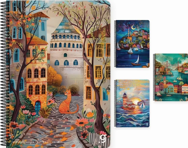 GIPTA DEFTER İSTANBUL A4 SPİRALLİ PP KAPAK 80 YP KARELİ 7375