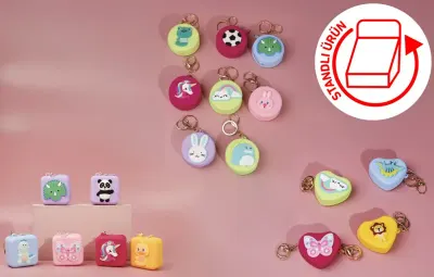 GIPTA ANAHTARLIK CHARM BAG SİLİKON 48 Lİ STAND K0906