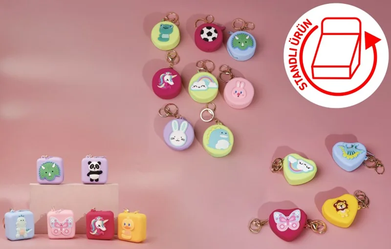 GIPTA ANAHTARLIK CHARM BAG SİLİKON 48 Lİ STAND K0906