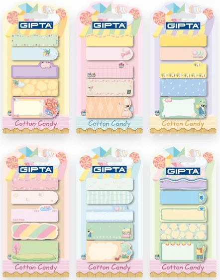 GIPTA YAPIŞKANLI NOT KAĞIDI FESTIVE NOTES 20 YP 5 PARÇA 48 Lİ STAND K0132