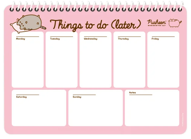 KESKİN PLANNER PUSHEEN 17x24 SPİRALLİ 52 YP. HAFTALIK 830162-10
