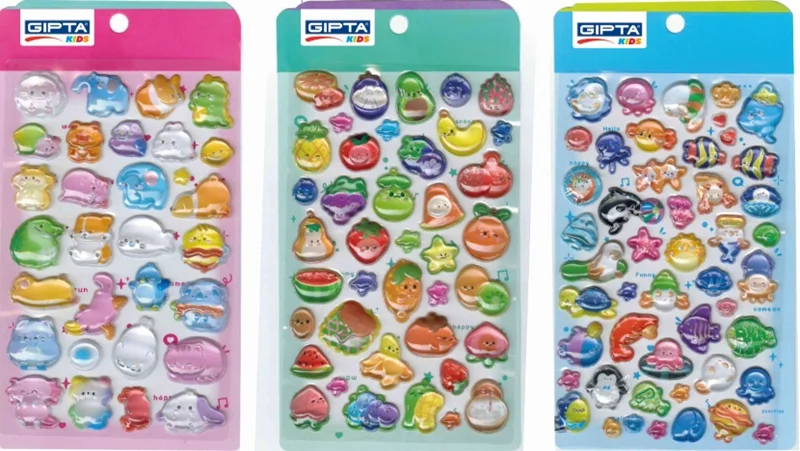 GIPTA STICKER JELLY 9x20 CM 3D ART 1 K8875