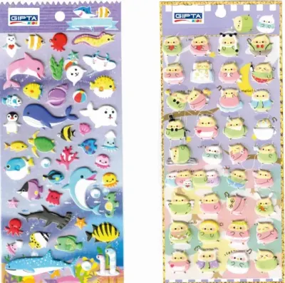 GIPTA STICKER ANIMALS PUFYY 9.5x22 CM ART 1 K8816