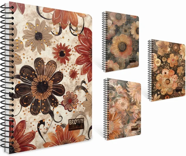 GIPTA DEFTER BROWN BOOK 17x24 SPİRALLİ SERT KAPAK 100 YP ÇİZGİLİ 7435