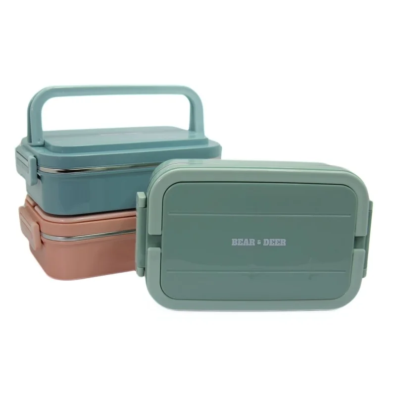 B&D TEK KATLI İKİ BÖLMELİ ÇELİK BESLENME KABI 3 RENK (1131) BD-BES003