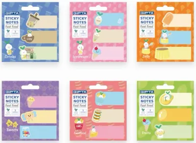GIPTA YAPIŞKANLI NOT KAĞIDI DELIGHT NOTES 20 YP 3 PARÇA 48 Lİ STAND K0133