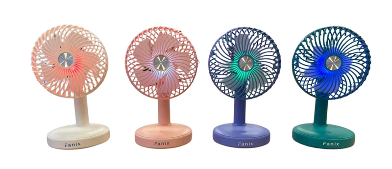 FANIX FAN MASAÜSTÜ ŞARJLI IŞIKLI AÇISI AYARLANABİLİR KADEMELİ FNX-8074