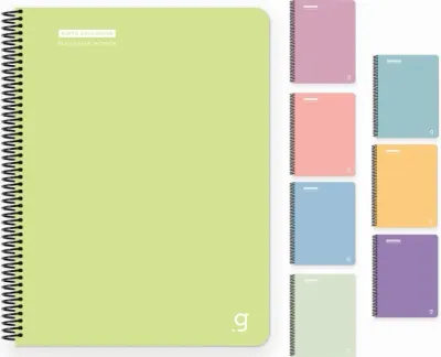 GIPTA DEFTER MACARON 17x24 SPİRALLİ SERT KAPAK SEPERATÖRLÜ 120 YP KARELİ 7690