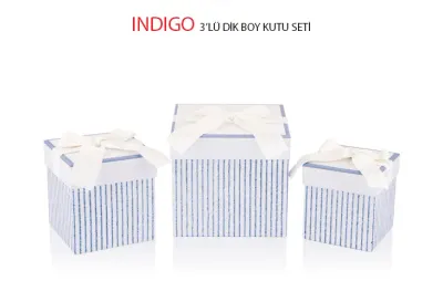 GIPTA KUTU SETİ INDIGO 3 LÜ DİK BOY BX28340
