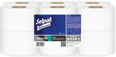 SELPAK TUVALET KAĞIDI İÇTEN ÇEKMELİ PREMIUM 11,8 Cm. 120 MT 12 Lİ KOLİ 5,94 KG 7901827