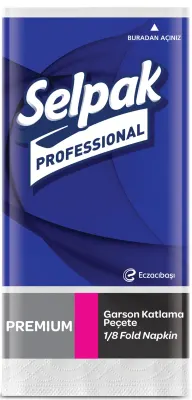 SELPAK PEÇETE GARSON KATLAMA PREMIUM 40x40 CM BEYAZ 50 Lİ 5.28 KG (KOLİ=50 Lİ x 20 PK) 9681103