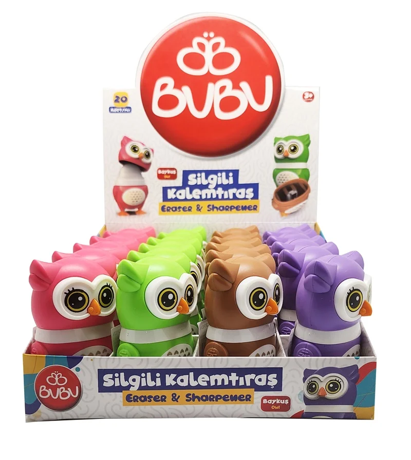 BU-BU SİLGİLİ KALEMTIRAŞ BAYKUŞ 20'Lİ BUBU-SLG001