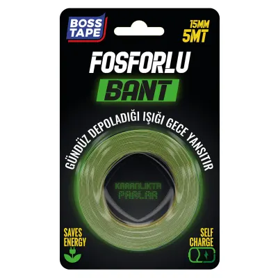 BOSS TAPE ÖZEL BANT FOSFORLU 15 MM x 5M BT-09006