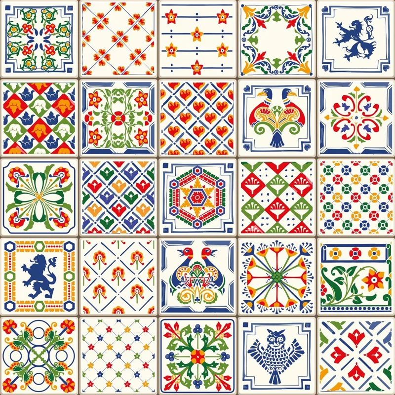 BOSS TAPE KARO PVC YAPIŞKANLI 30x30 CM 4 LÜ PAKET FLORAL PORTUGAL BT-12014