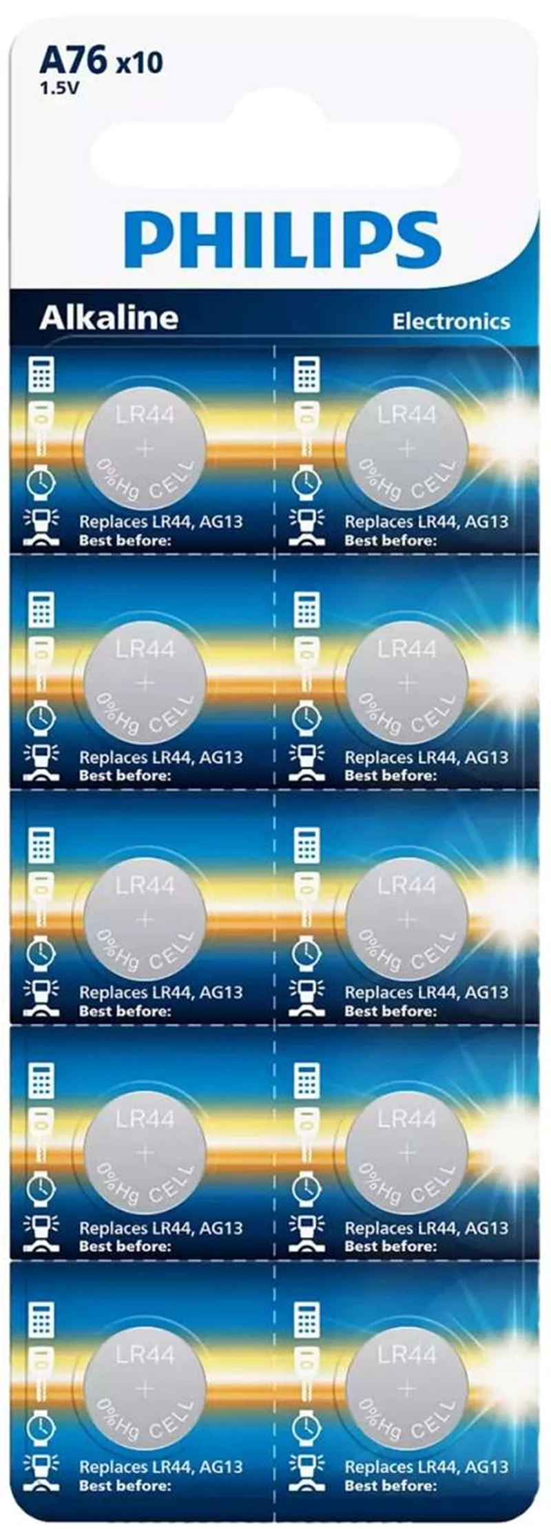 PHILIPS PİL DÜĞME LR 44 10 LU KARTELA 7-2042-00