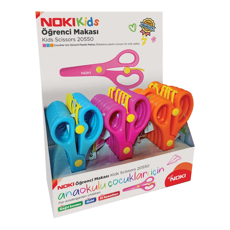 NOKİ ÖĞRENCİ MAKASI PLS. KÜT UÇLU YAYLI 20550