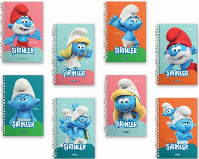 GIPTA DEFTER ŞİRİNLER A6 SPİRALLİ KARTON KAPAK 80 YP KARELİ STAND 7800
