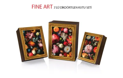 GIPTA KUTU SETİ FINE ART 3 LÜ DİKDÖRTGEN BX27940