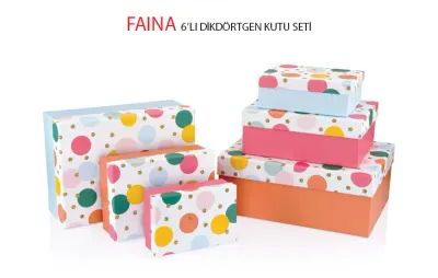 GIPTA KUTU SETİ FAINA 6 LI DİKDÖRTGEN BX28620