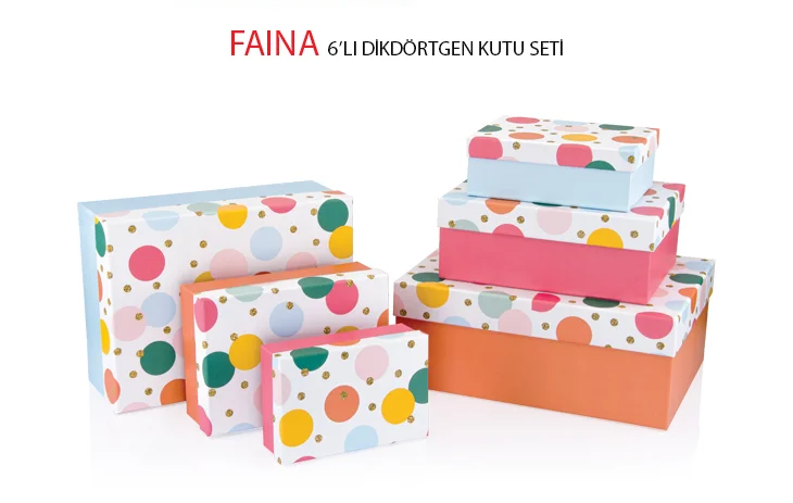 GIPTA KUTU SETİ FAINA 6 LI DİKDÖRTGEN BX28620
