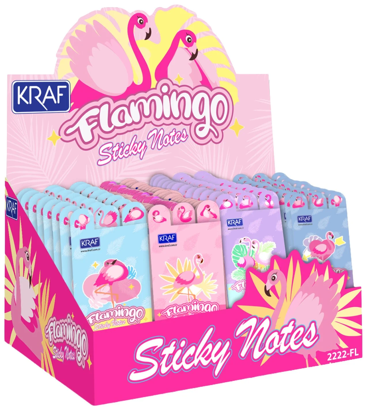 KRAF YAPIŞKANLI NOT KAĞIDI SET FLAMINGO  8 x 20 YP 2222FL