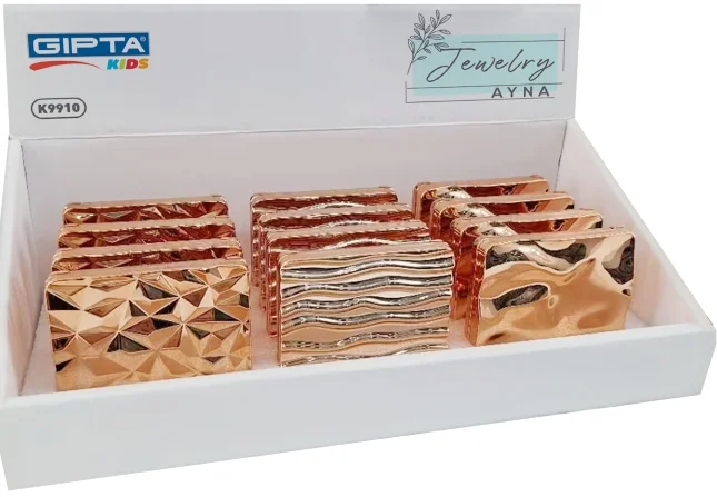 GIPTA AYNA JEWELRY METALİK KARE K9910