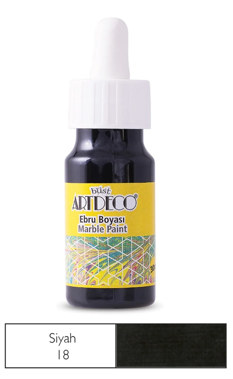 ARTDECO EBRU BOYASI 30 ML (DAMLALIKLI) SİYAH Y-016B-18