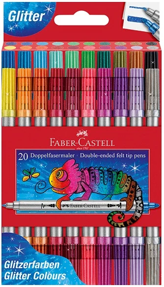 FABER KEÇELİ KALEM SETİ SİMLİ ÇİFT UÇLU 20 Lİ 5062151108000