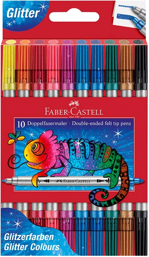 FABER KEÇELİ KALEM SETİ SİMLİ ÇİFT UÇLU 10 LU 5062151107000